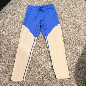 Women's Blue and Tan Leggings